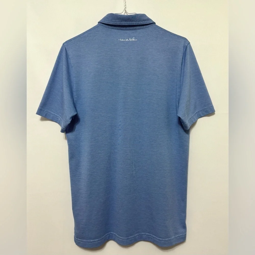 Travis Mathew Micro Stripe Golf Polo Shirt Short Sleeve Wicking Breathable Small